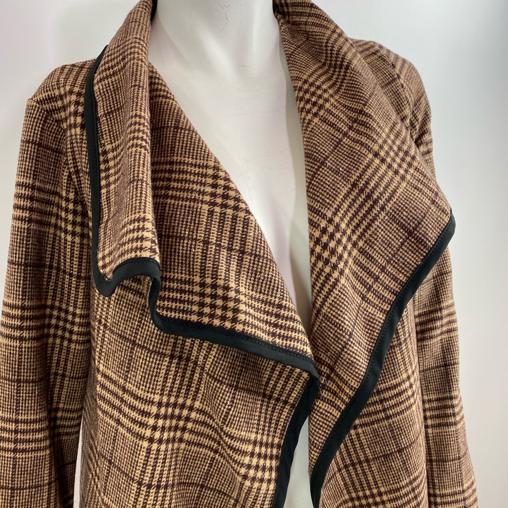 Shein Plaid Waterfall Jacket